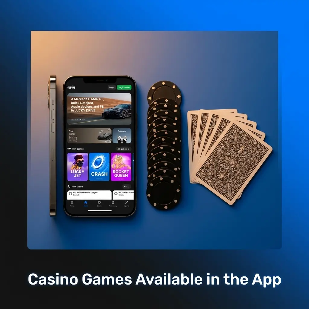 Casino games available in the 1win app
