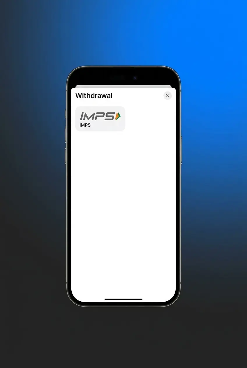 Step-by-step guide showing how to withdraw winnings on mobile with numbered instructions from 1 to 5
