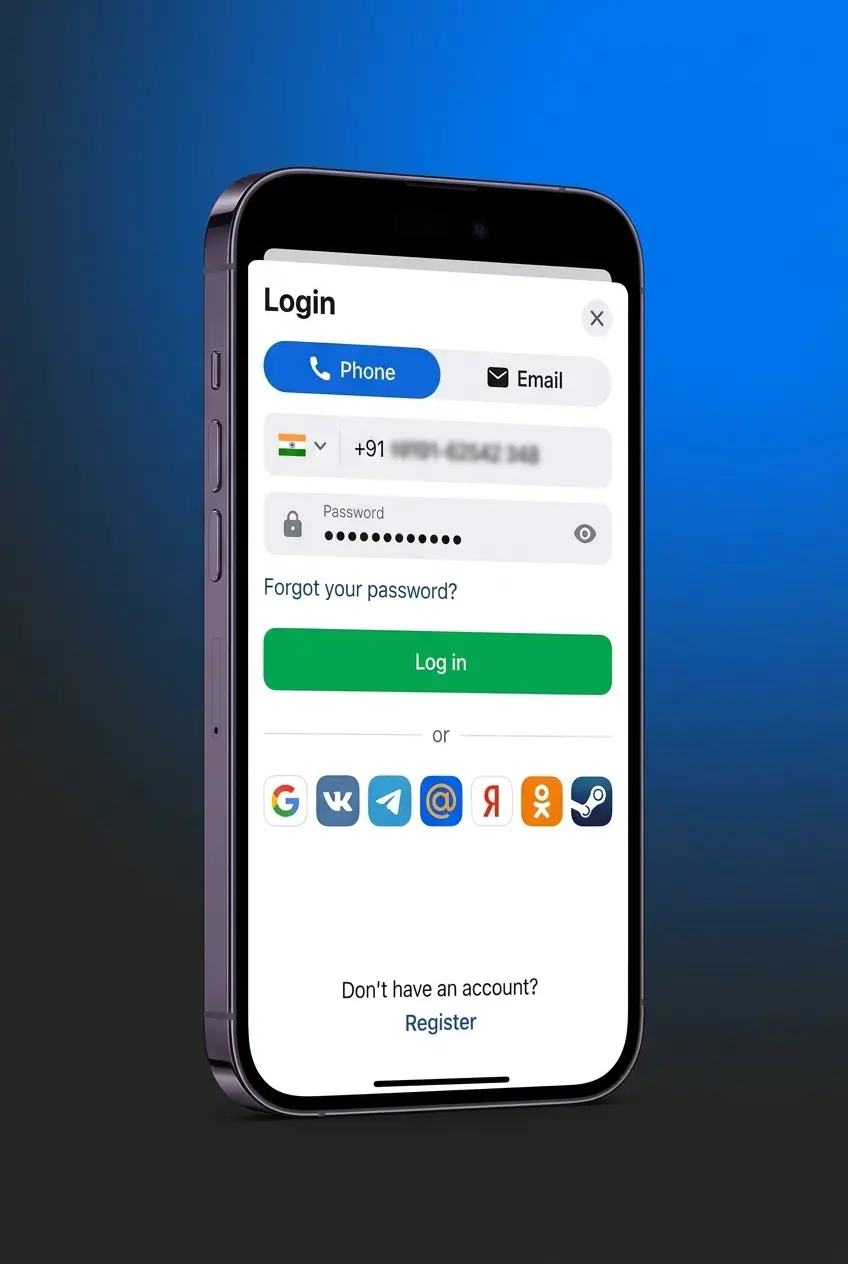 Step-by-step guide on how to withdraw winnings on mobile, showing a numbered process from steps 1 to 5
