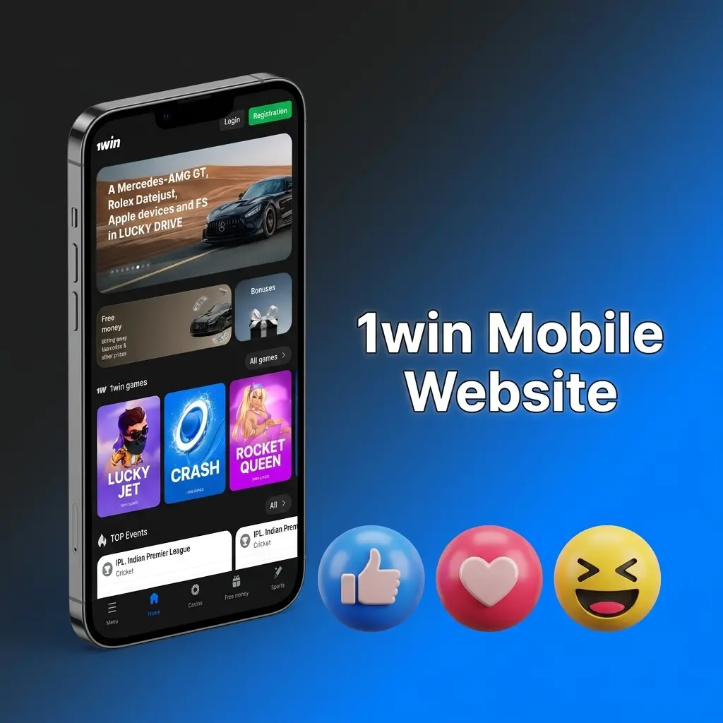 1win Mobile Website on smartphone browser