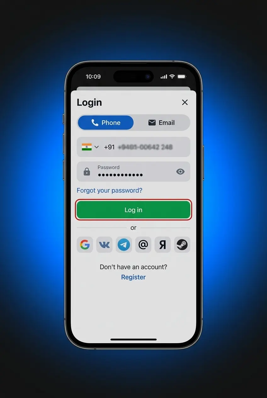 User clicking Log In button to open secure login window on a website