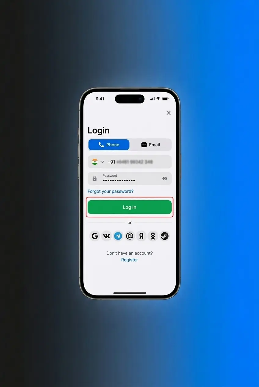 Two-factor authentication step