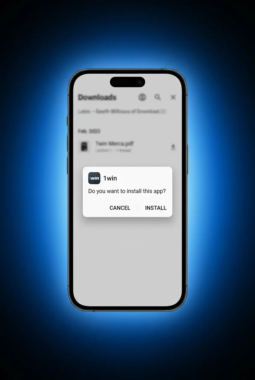 1win PWA shortcut added to Android home screen
