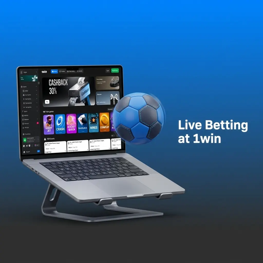 Live betting interface at 1win